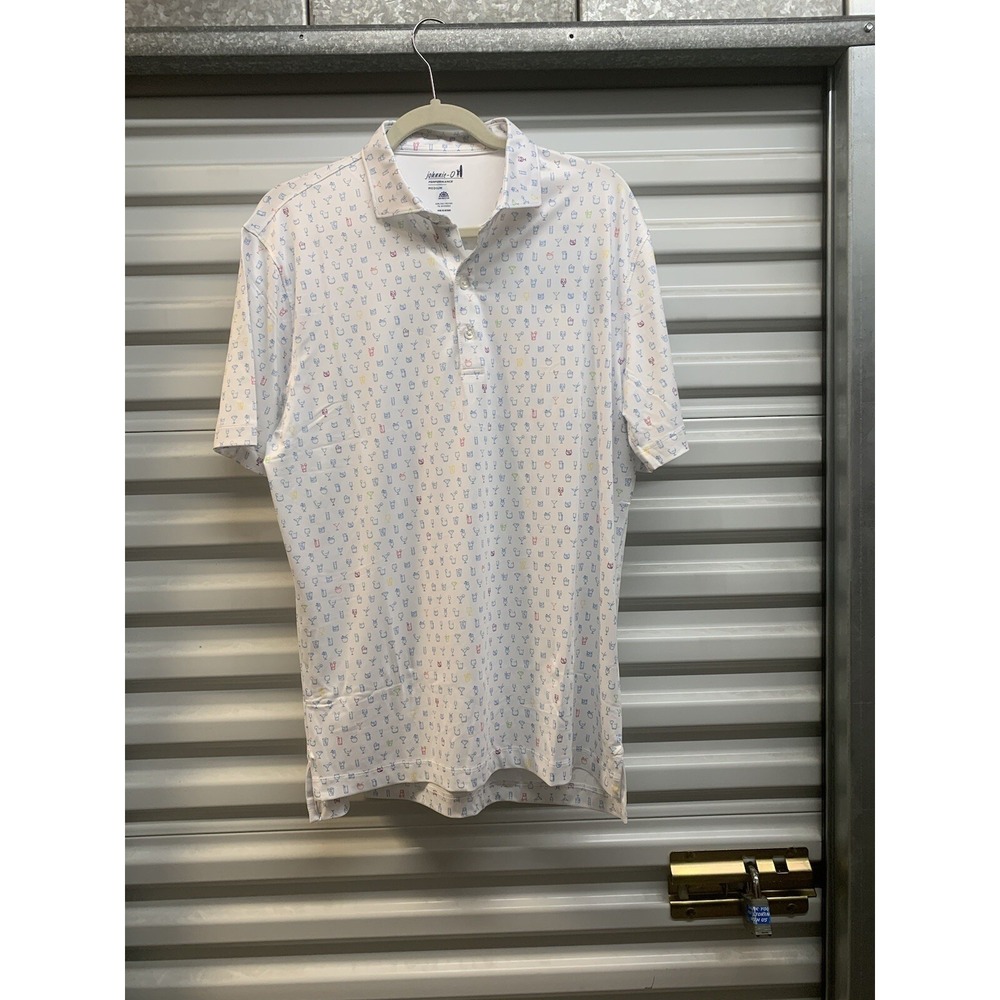 Johnnie-O Performance Polo Mixology Theme Medium